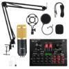 BM 800 Studio condenser Microphone set with V8 Sound Card - Image 2